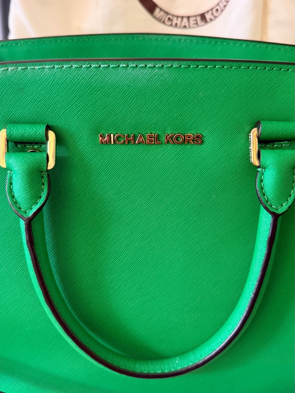 Michael Kors Green  Leather Tote
